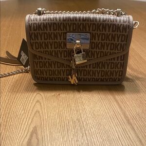 DKNY Brown Logo Crossbody Bag